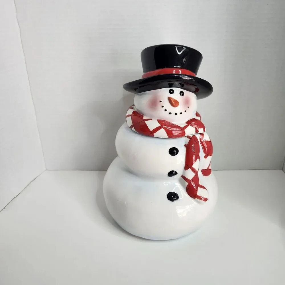 Vintage Atico Frosty The Snowman Cookie Jar Ceramic 11